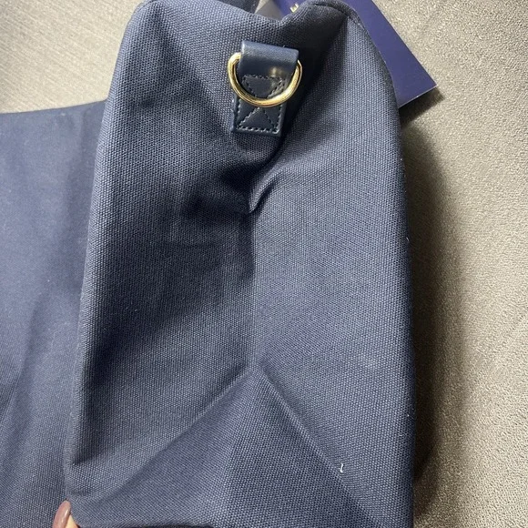 Polo Ralph Lauren Duffle Gym Carry-On Weekender Bag Navy Blue w/ Strap NWT - Picture 6 of 9